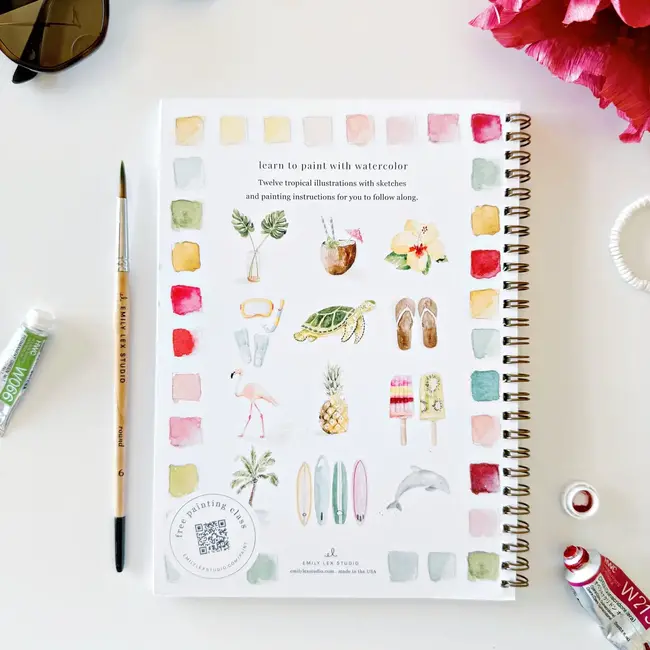 Watercolor Workbook: Tropical