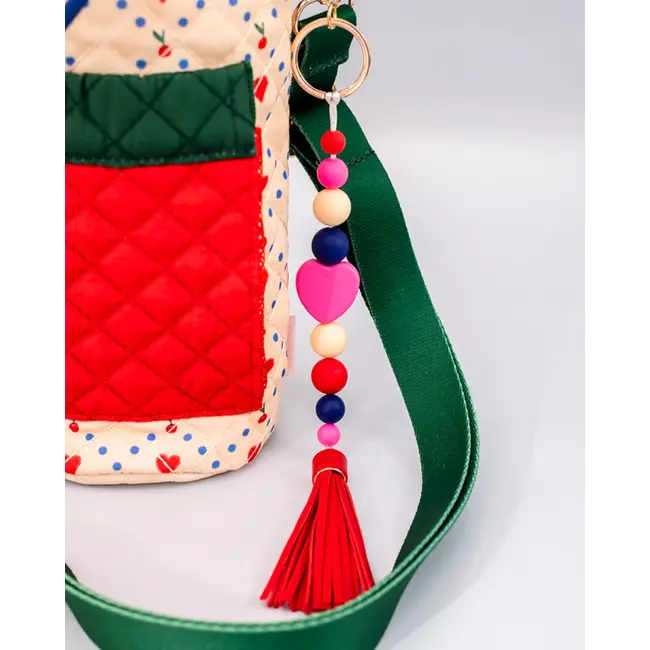 Cherry Hearts Water Bottle Sling