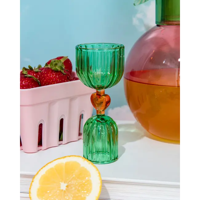 Tipsy Turvy Double Shot Glass - Green