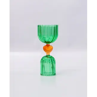 Tipsy Turvy Double Shot Glass - Green