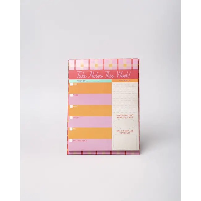 Week To Week Desk Planner: Take Notes This Week