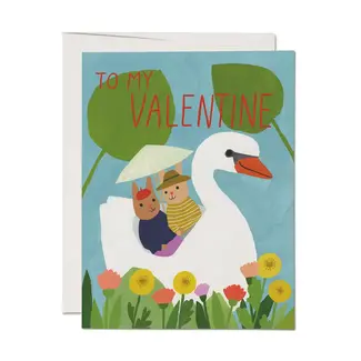 Swan Lake Valentines Card