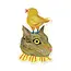 Cat Bird Sticker