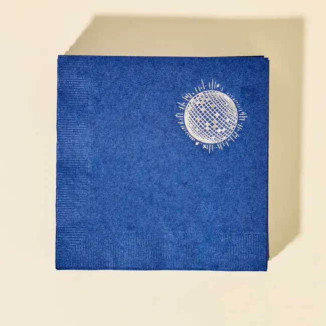 One & Only Paper Navy Disco Cocktail Paper Napkins (20)