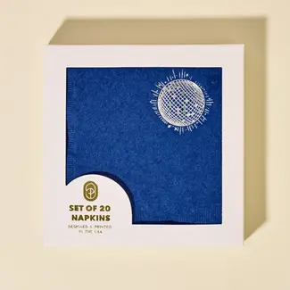 One & Only Paper Navy Disco Cocktail Paper Napkins (20)