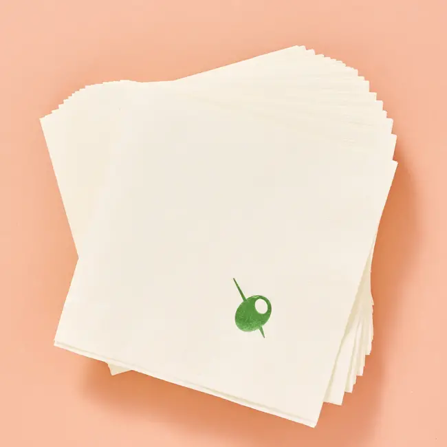 One & Only Paper Olive Cocktail Napkins (20)