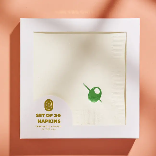 One & Only Paper Olive Cocktail Napkins (20)
