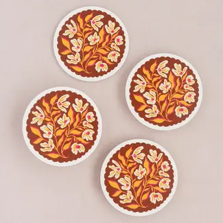 One & Only Paper Reusable Coaster Set (4) -  Pumpkin Spice