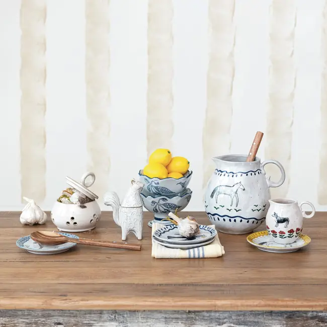 2.5 Qt Hand-Painted Horse Pitcher