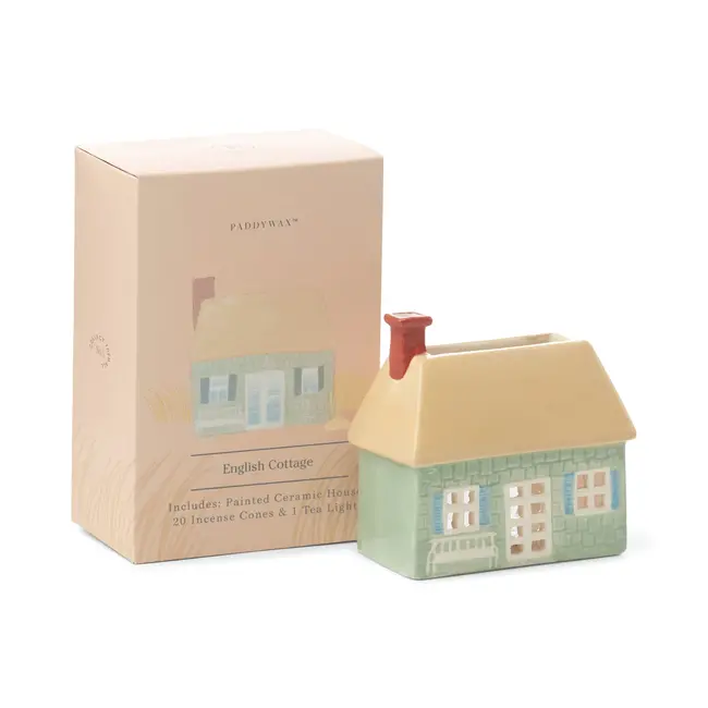 House Incense Tea Light Holder - English Cottage