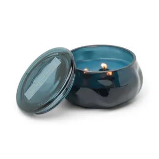 Basalt 10oz Glass Candle - Navy Rosewater Santal