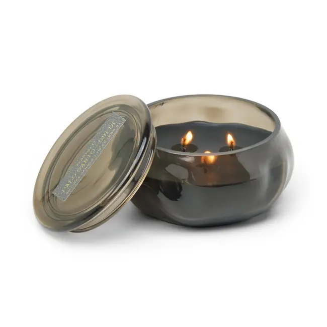 Basalt 10oz Glass Candle - Black Palo Santo Suede