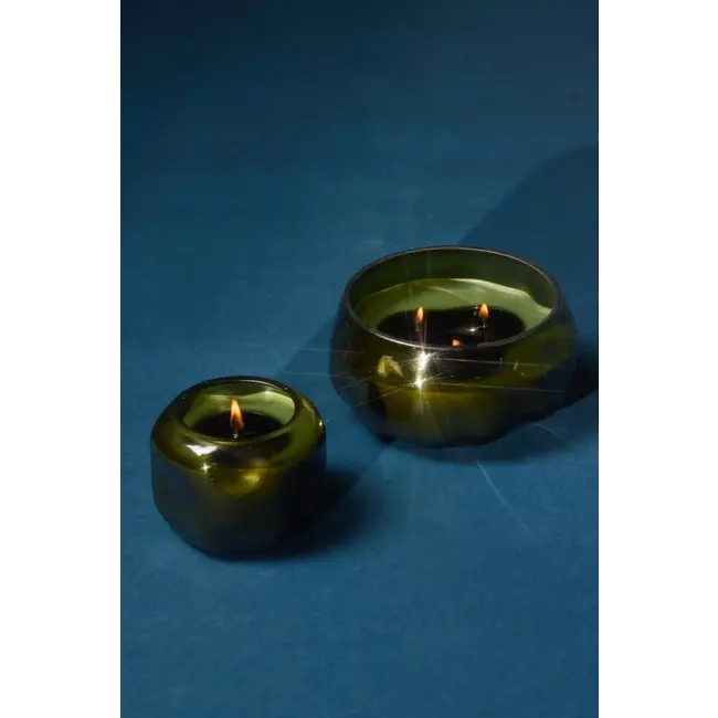 Basalt 10oz Glass Candle - Green Wild Fig Cedar