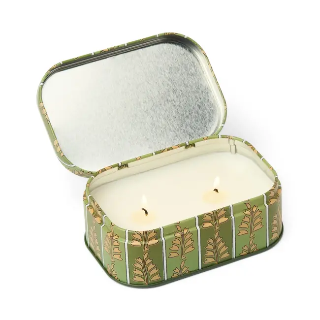 Cherie Printed Tin Candle - Smoked Pistachio