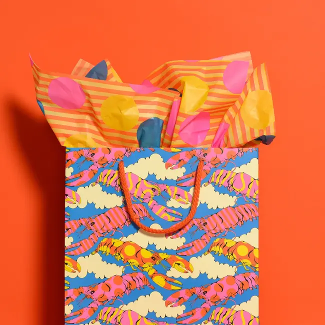 Red Cap Tissue Paper (5 sheets) - Polka Dots