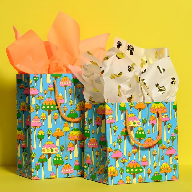 Red Cap Tissue Paper (5 sheets) - Tiny Mushrooms