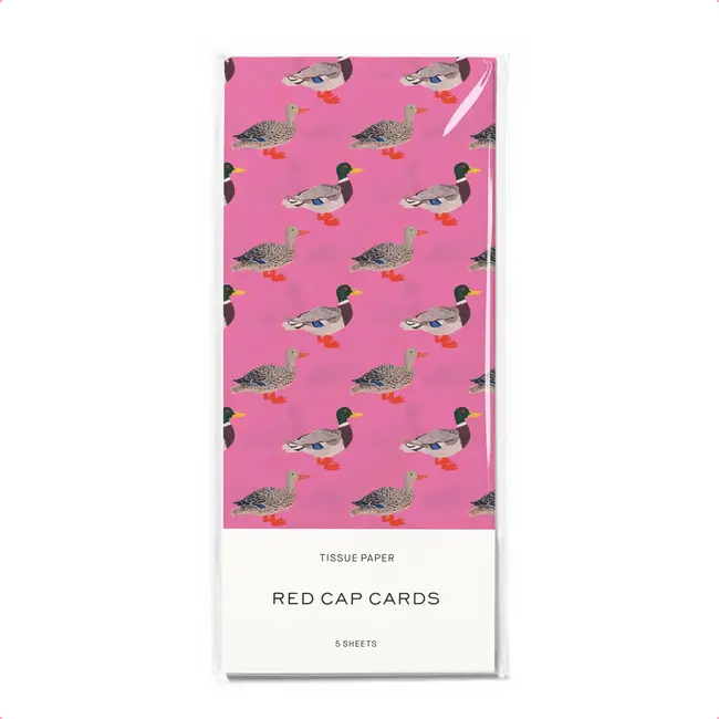 Red Cap Tissue Paper (5 sheets) - Quacky Birthday