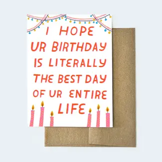Aviate Press Literal Birthday Card