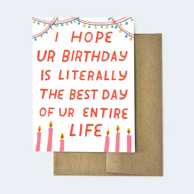 Aviate Press Literal Birthday Card