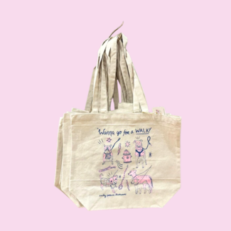 Emily Petrilla Illustrations Dog Walks Tote Bag Large