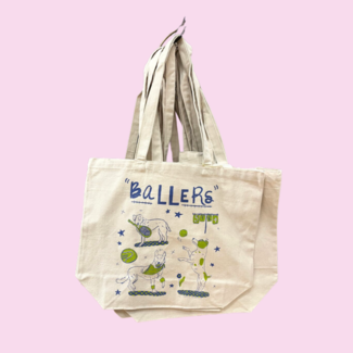 Emily Petrilla Illustrations Ballers Dogs Tennis Tote Large