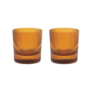 Scout Lowball Glass - Amber (Set of 2)