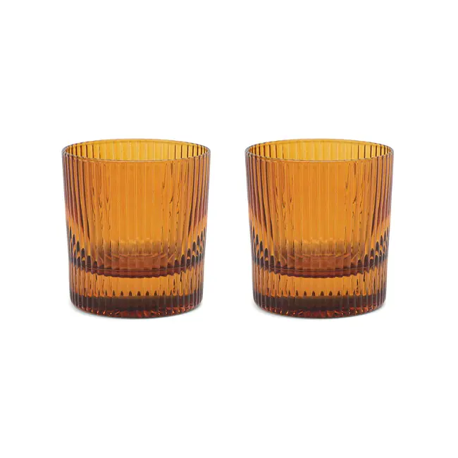Scout Lowball Glass - Amber (Set of 2)