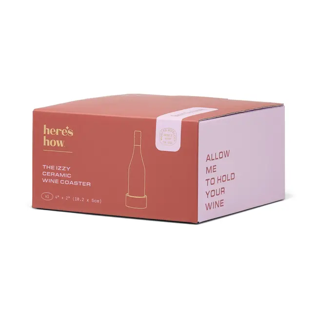 Izzy Wine Bottle Coaster - Lilac + Rust