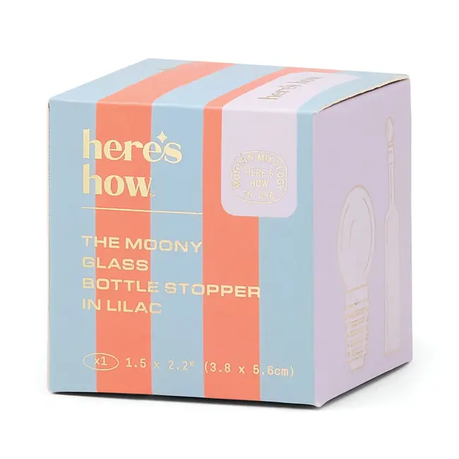 Moony Glass Bottle Stopper - Lilac