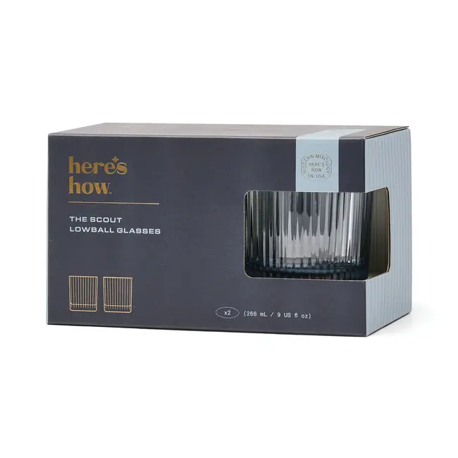 Scout Lowball Glass - Blue (Set of 2)