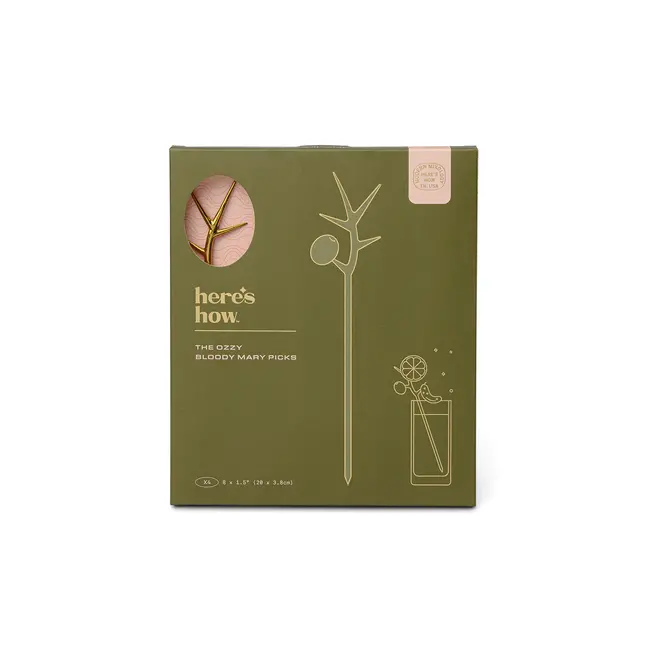 Ozzy Bloody Mary Picks - Gold (Set of 4)