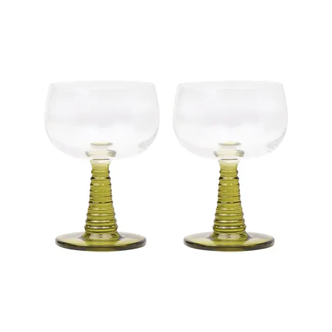 Romy Wine Glass - Olive (Set of 2)