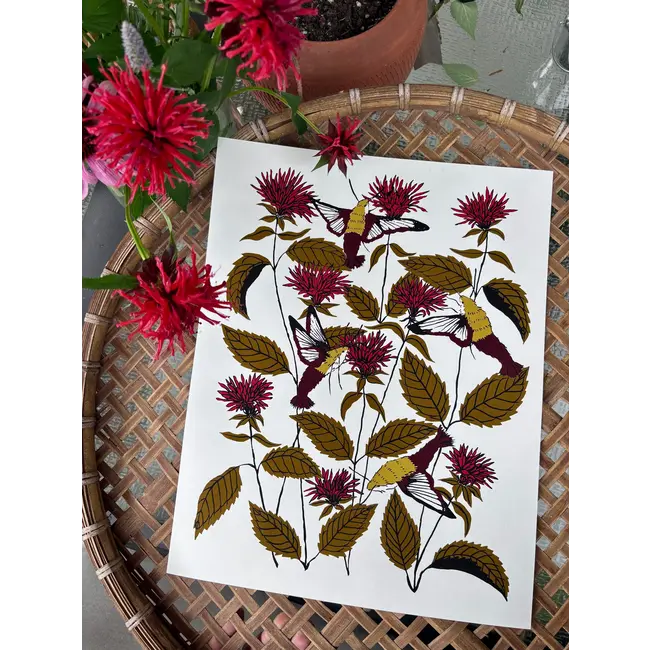 Needlebone Bee Balm Print 11x14