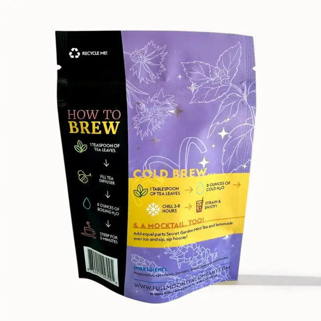 Full Moon Tea Company Secret Garden Mint Herbal Loose Leaf Tea