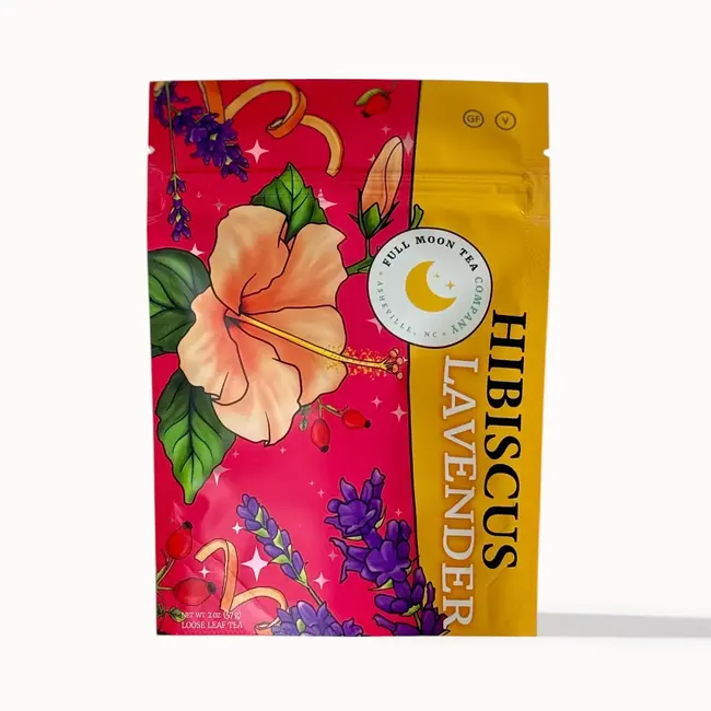 Full Moon Tea Company Hibiscus Lavender Loose Leaf Tea