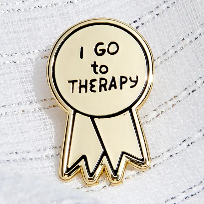 Aviate Press I Go To Therapy Enamel Pin
