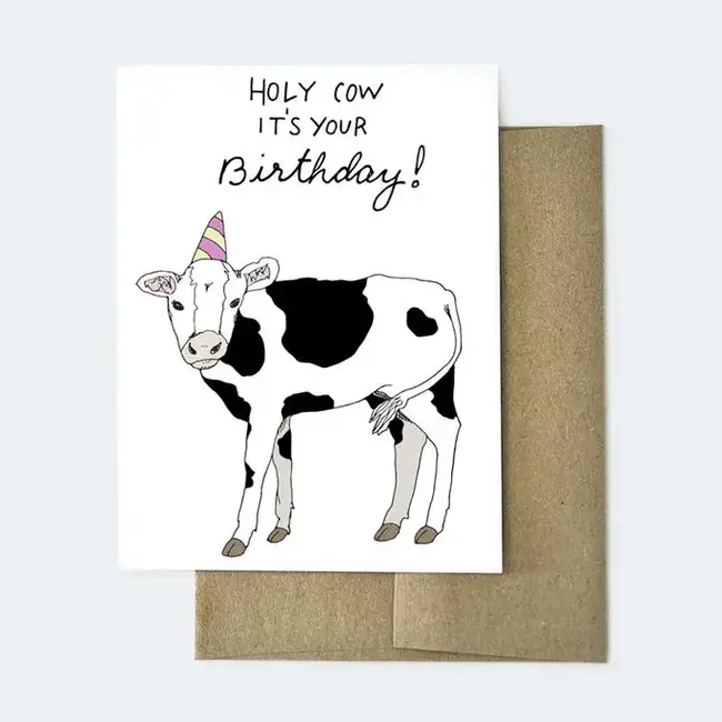 Aviate Press Holy Cow Birthday Card