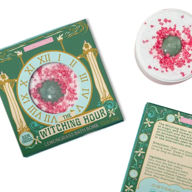 Sow the Magic Bath Bomb Witching Hour - Lemongrass with Aventurine