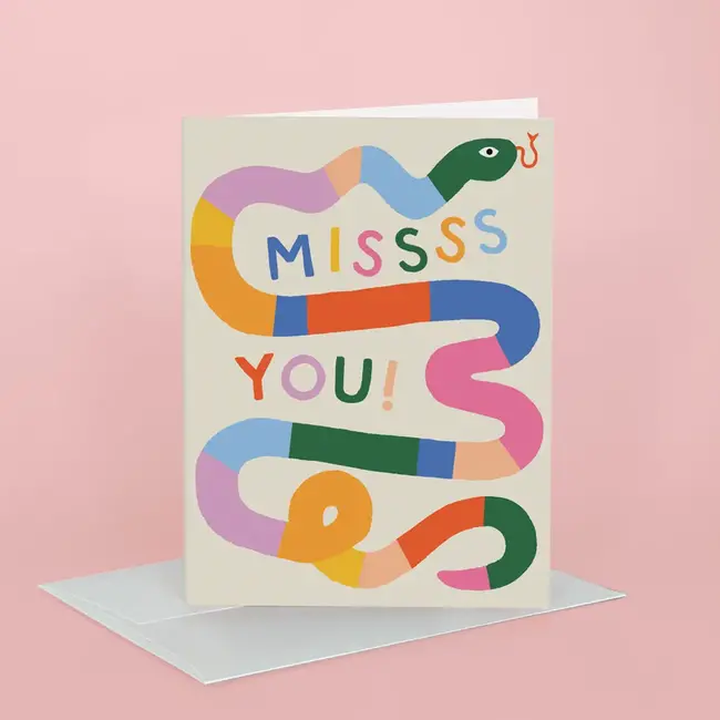 Missss You Snake Card