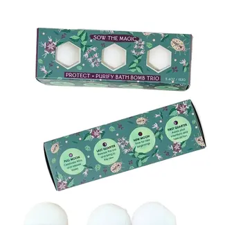 Sow the Magic Moon Phase Protect + Purify Bath Bomb Trio