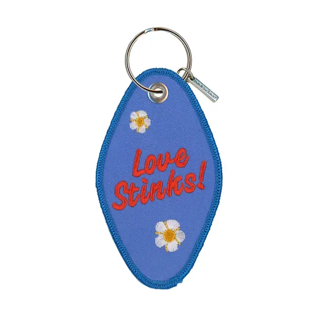 Love Stinks Embroidered Keychain