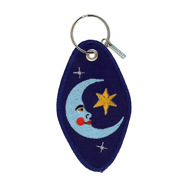 Sun & Moon Embroidered Keychain