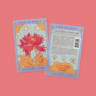 Sow the Magic Tarot Garden + Gift Seed Packet - Poppy Star