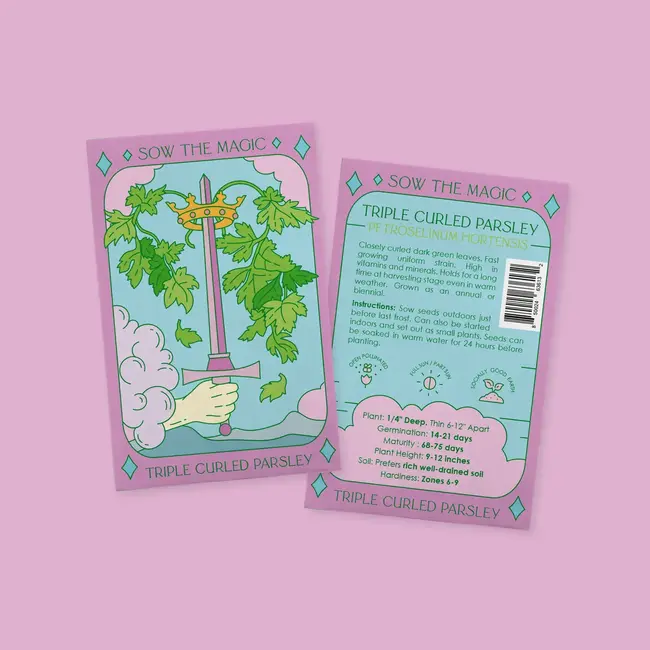Sow the Magic Tarot Garden + Gift Seed Packet - Triple Curled Parsley