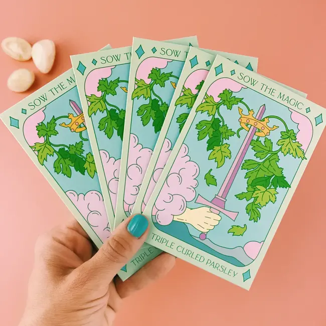 Sow the Magic Tarot Garden + Gift Seed Packet - Triple Curled Parsley
