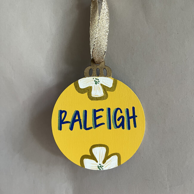 Goose Designworks Raleigh Dogwood Ornament - Mustard