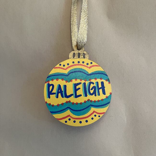 Goose Designworks Retro Raleigh Ornament - Mustard