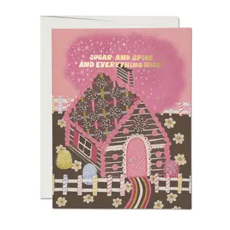 Gingerbread House Foil Card