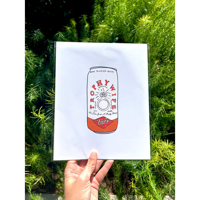 Lindsay's Paperworks Trophy Wife Art Print 8x10