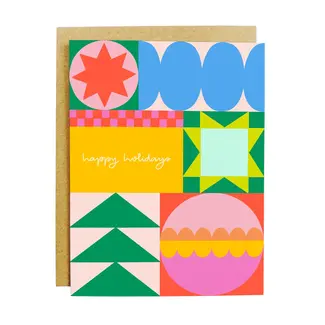 K+S Design Co. Happy Holidays Quilt Card